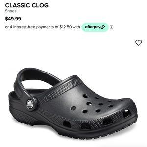 Classic Black Crocs Women's 7 Men's 5